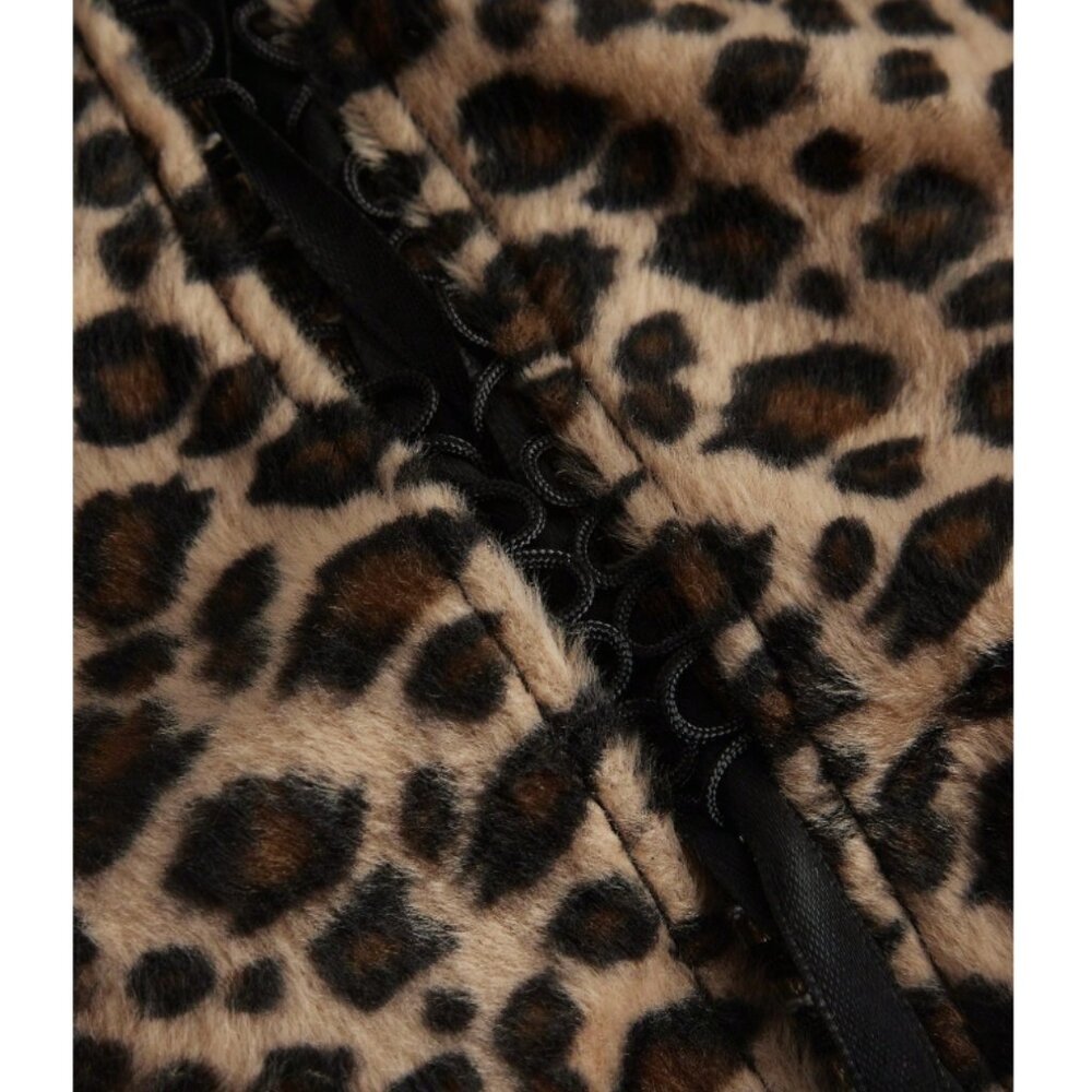 💚 ROMWE Leopard Print Lace Trim Cami Top – Women’s Lace Up Crop Tank – - Picture 5 of 9